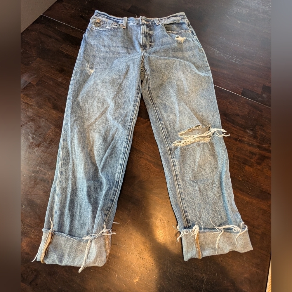 Pistola Presley High Rise Roll Up Distressed Jeans, Women's 27